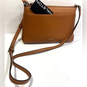 Halston Rosie Embossed Pebble Top Zip / Crossbody Bag